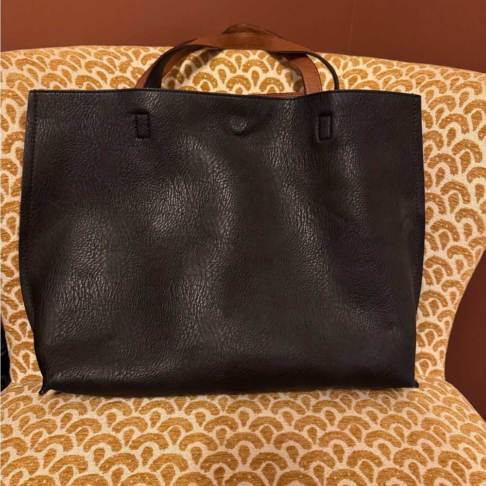 Reversible Leather Tote Bag